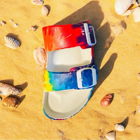 Tie-Dye Sandals Adjustable Straps Contoured Footbed New Size 41 or 10 - Picture 3 of 8